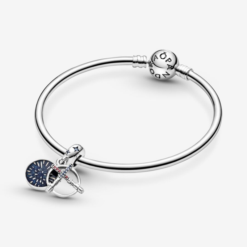 Pandora Star Wars Lightsaber Double Dangle Charm - FINAL SALE Sterling Silver | 02354-DFLW