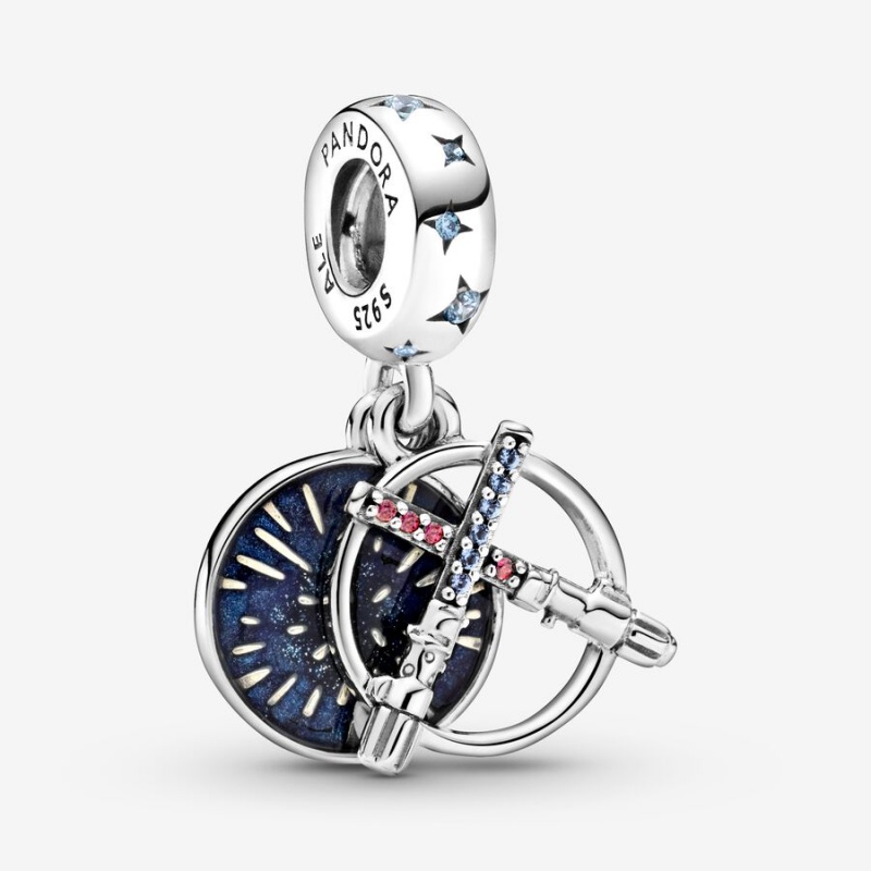 Pandora Star Wars Lightsaber Double Dangle Charm - FINAL SALE Sterling Silver | 02354-DFLW