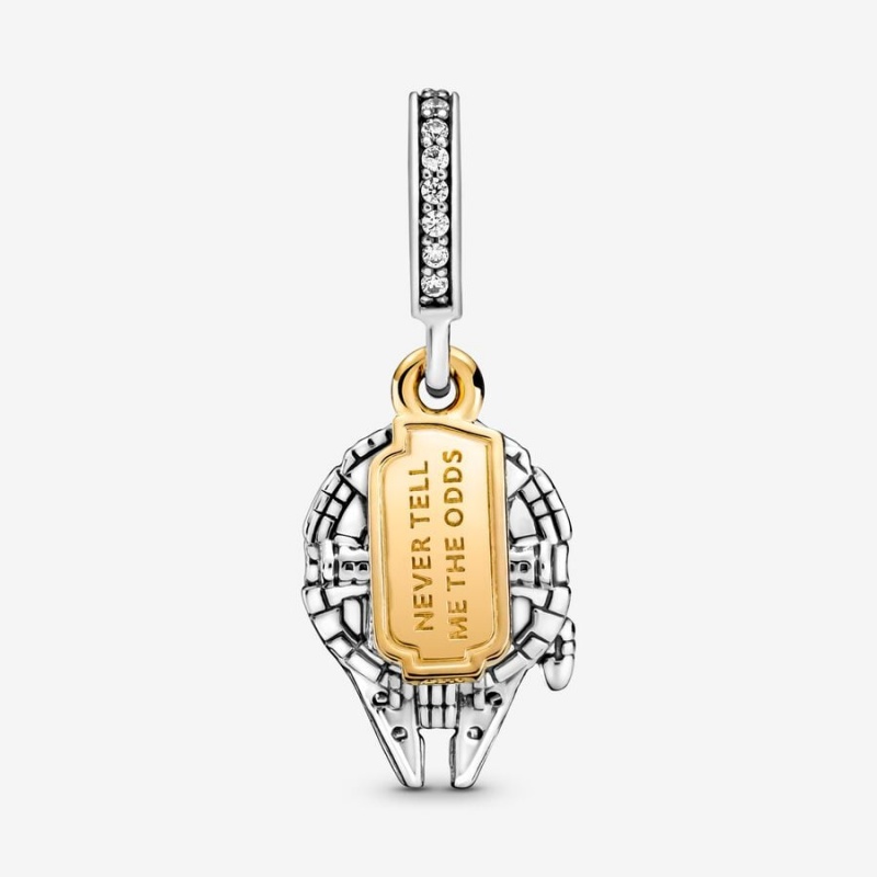 Pandora Star Wars Millennium Falcon Dangle Charm Two-tone | 96152-DARN