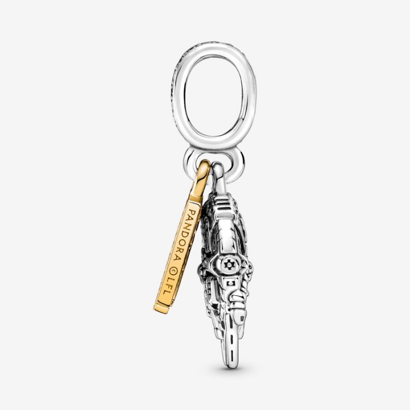 Pandora Star Wars Millennium Falcon Dangle Charm Two-tone | 96152-DARN