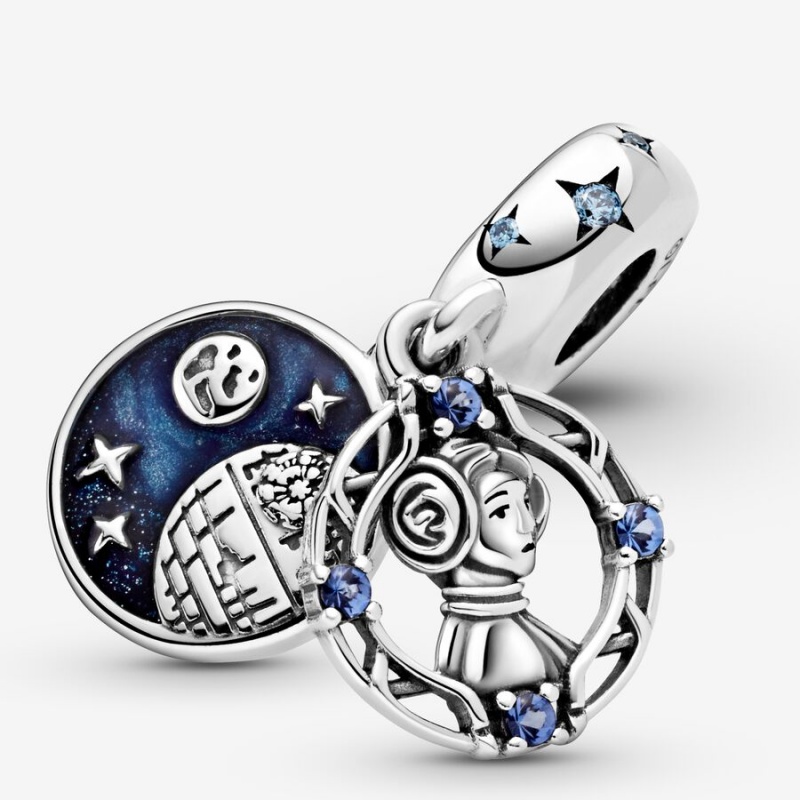 Pandora Star Wars Princess Leia Double Dangle Charm - FINAL SALE Sterling Silver | 21064-ZBVC