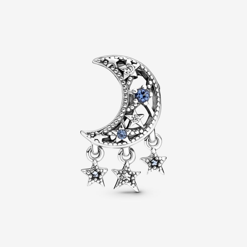 Pandora Star & Crescent Moon Charm Sterling Silver | 08652-OAZW