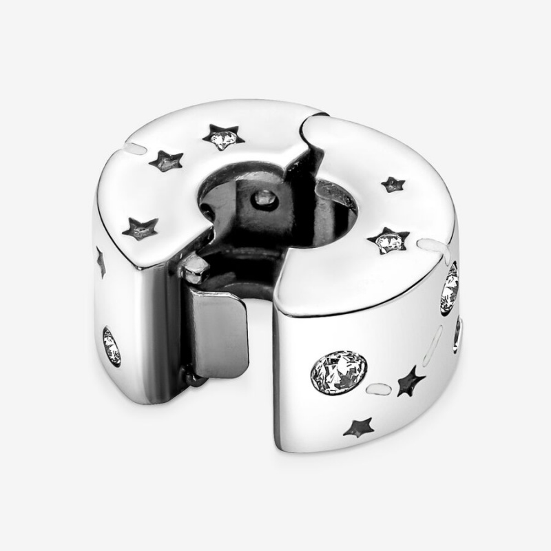 Pandora Stars & Galaxy Clip Charm Sterling Silver | 98264-AXNO