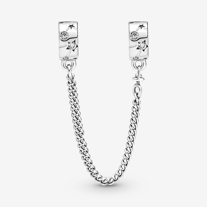 Pandora Stars & Galaxy Safety Chain Sterling Silver | 87194-LODS