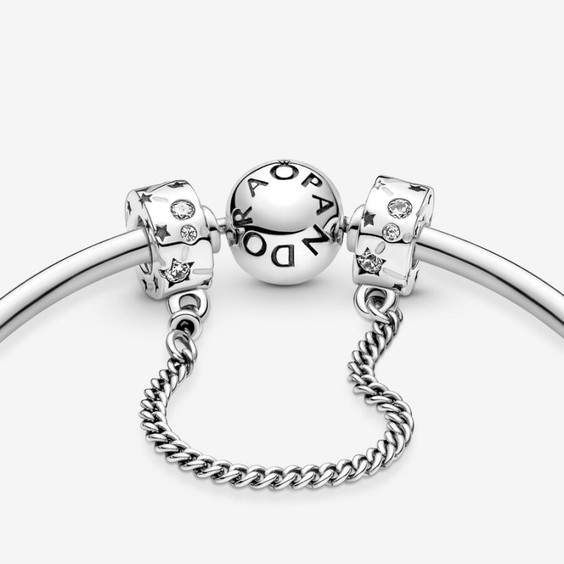 Pandora Stars & Galaxy Safety Chain Sterling Silver | 87194-LODS