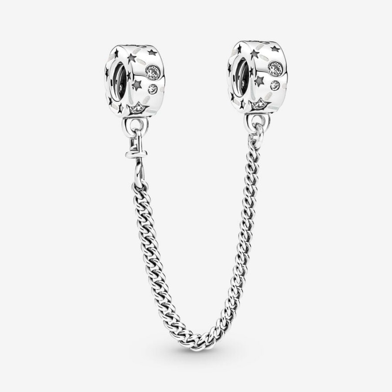 Pandora Stars & Galaxy Safety Chain Sterling Silver | 87194-LODS