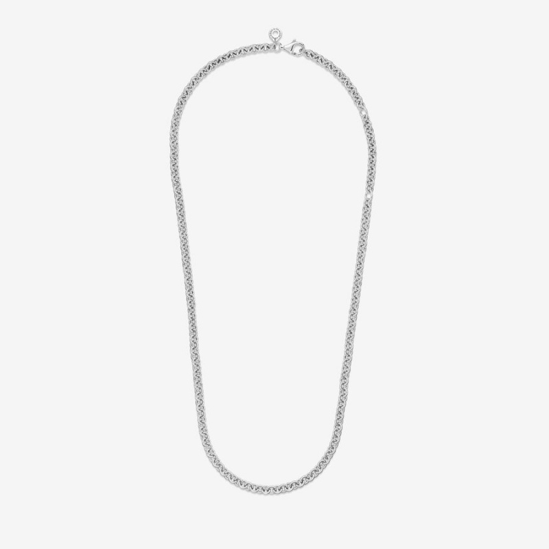 Pandora Thick Cable Chain Necklace Sterling Silver | 67431-HNEL