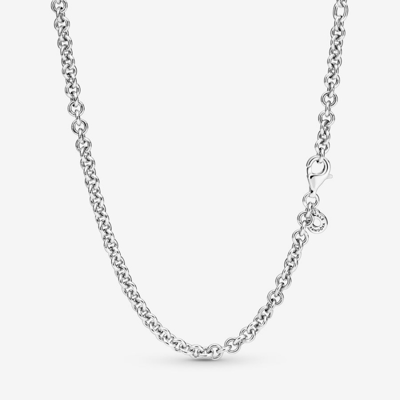 Pandora Thick Cable Chain Necklace Sterling Silver | 67431-HNEL