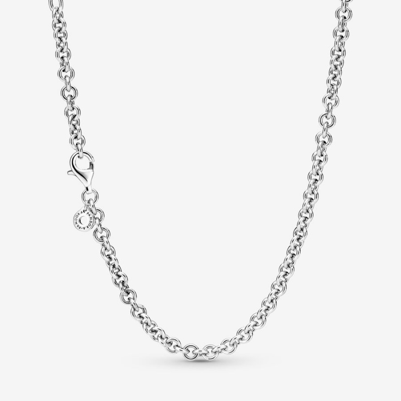 Pandora Thick Cable Chain Necklace Sterling Silver | 67431-HNEL