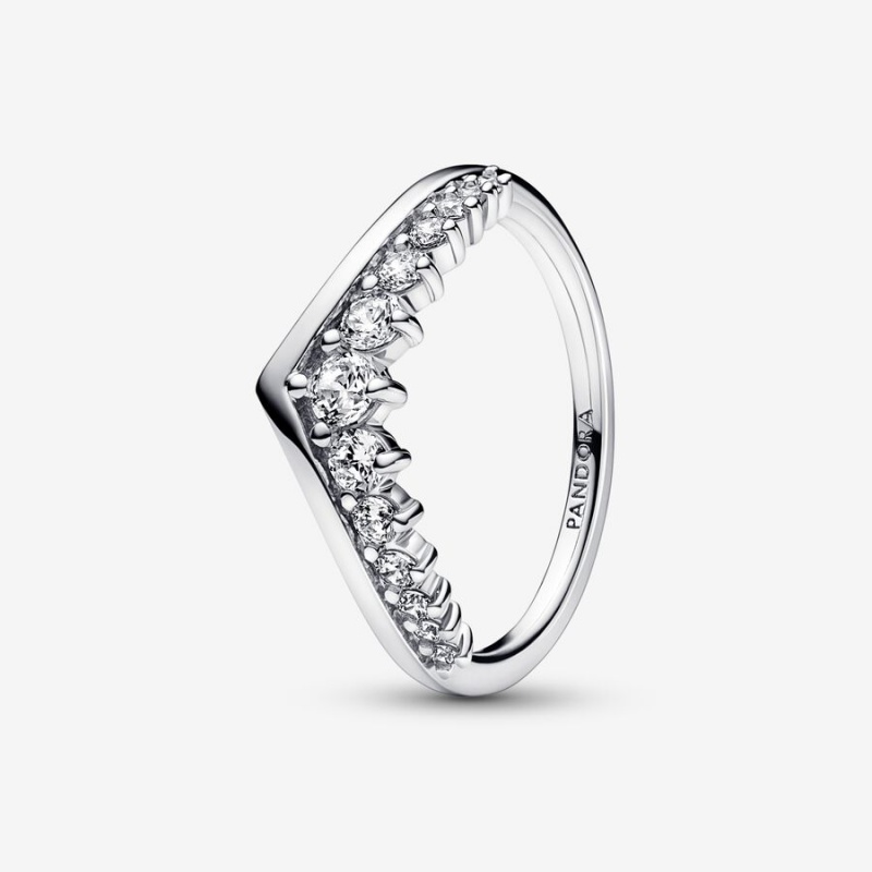 Pandora Timeless Wish Floating Pavé Ring Sterling Silver | 79850-BKVG