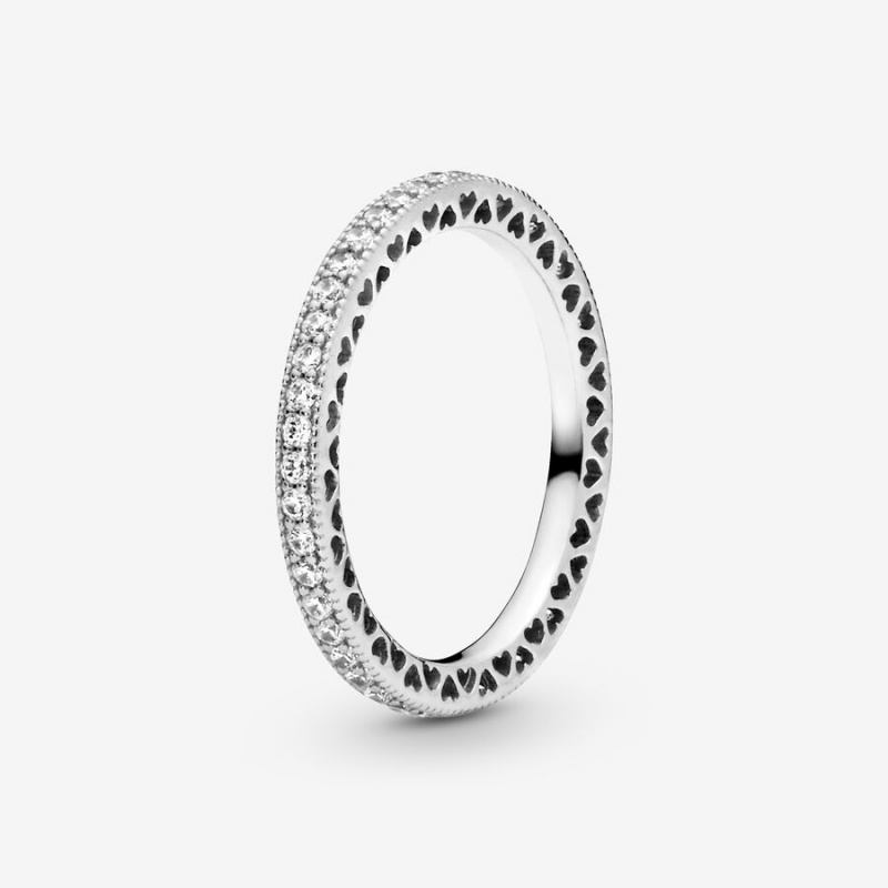 Pandora True Elegance Square Halo Ring Set | 61578-UXEL