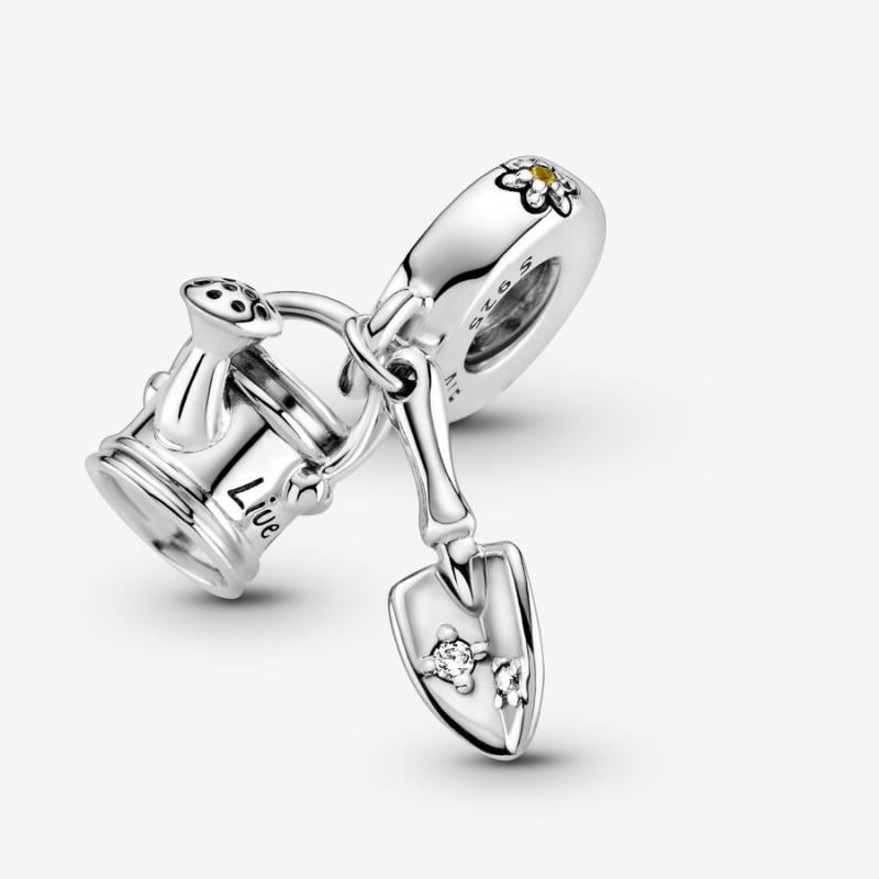 Pandora Watering Can & Trowel Dangle Charm Sterling Silver | 62951-XKJW