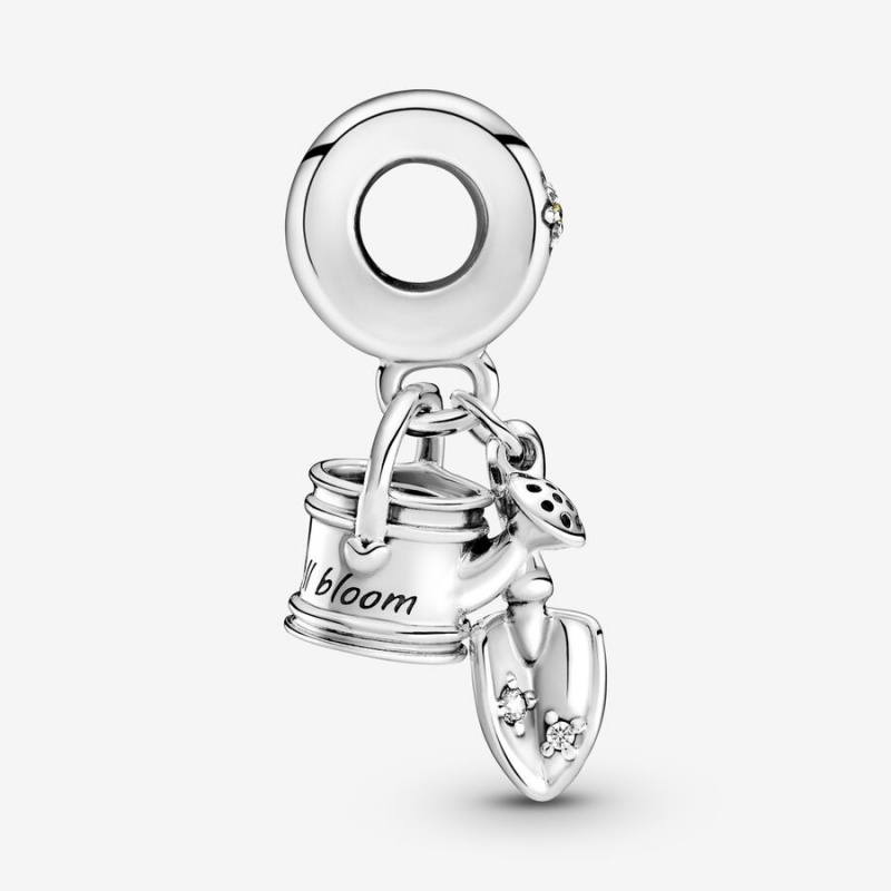 Pandora Watering Can & Trowel Dangle Charm Sterling Silver | 62951-XKJW