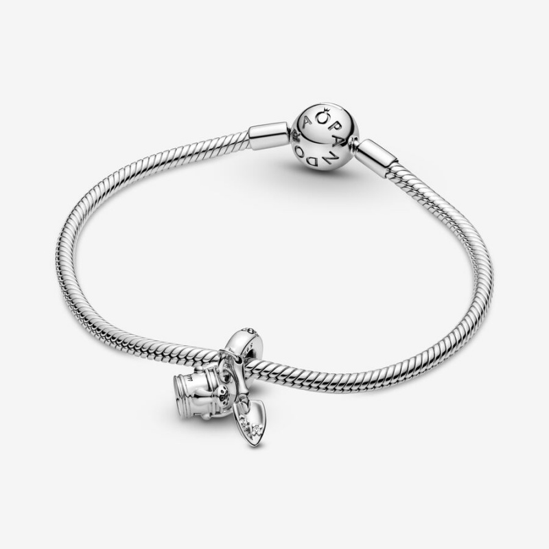 Pandora Watering Can & Trowel Dangle Charm Sterling Silver | 62951-XKJW