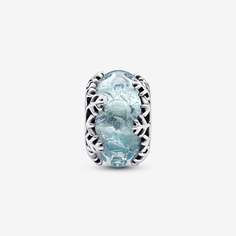 Pandora Winter Blue Snowflake Murano Charm Sterling Silver | 19043-VLRI